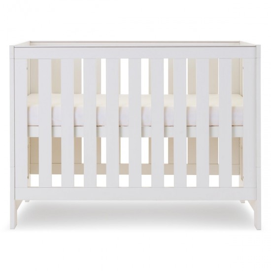 Obaby Nika Mini Cot Bed, White Wash