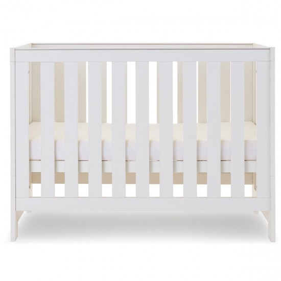 Obaby Nika Mini Cot Bed, White Wash