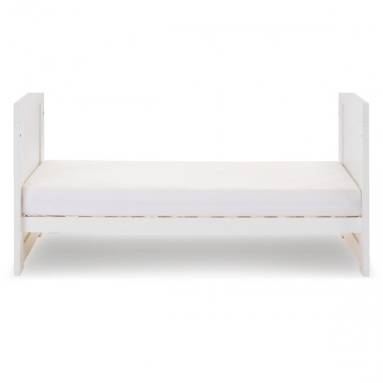 Obaby Nika Mini Cot Bed + Under Drawer, White Wash