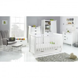 Obaby Stamford Classic Sleigh 7 Piece Room Set, White