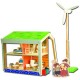 Pintoy Wooden Eco Lodge Dolls House & Accessories