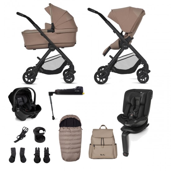 Silver Cross Dune 2 Ultimate 13 Piece Motion Travel System Bundle, Mocha