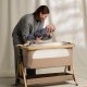 Silver Cross Lunar Bedside Crib, Oatmeal