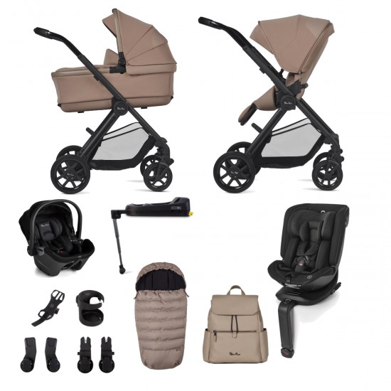 Silver Cross Reef 2 Ultimate 13 Piece Motion Travel System Bundle, Mocha