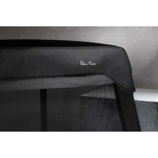 Silver Cross Slumber 3-in-1 Travel Cot, Carbon Black