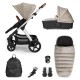 Silver Cross Tide 2 in 1 Pram Bundle + Accessory Box, Stone