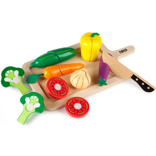 Tidlo Cutting Wooden Vegetables Set