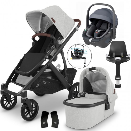 Uppababy VISTA V2 Pram + Pebble 360 + Base Travel System, Anthony