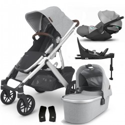 Uppababy VISTA V2 Pram + Cloud Z2 & Base Z2 i-Size Travel System, Stella Grey