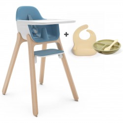 Uppababy Ciro Highchair + Mealtime Set, Caleb Blue