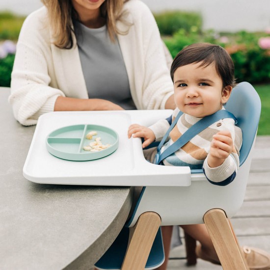 Uppababy Ciro Highchair + Mealtime Set, Caleb Blue