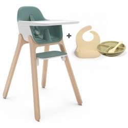 Uppababy Ciro Highchair + Mealtime Set, Emrick Green