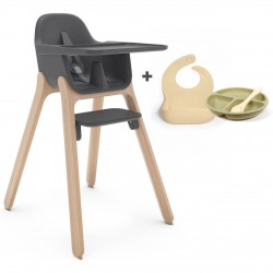 Uppababy Ciro Highchair + Mealtime Set, Jake Charcoal