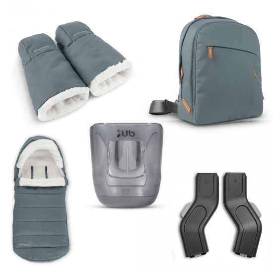 Uppababy 5 Piece Accessory Pack, Dillan - Stone Blue