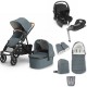 Uppababy VISTA V3 + Mesa + Base Travel System Bundle + 4 Piece Accessory Pack, Dillan