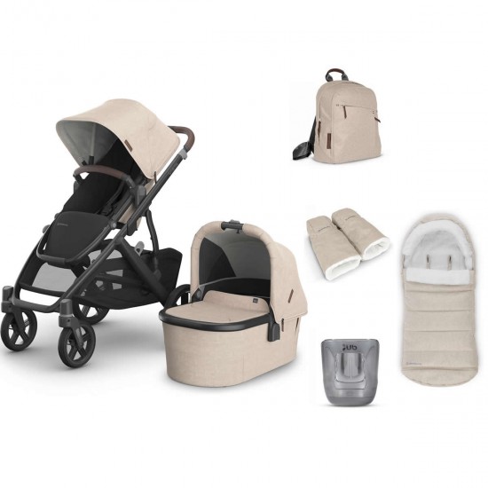 Uppababy VISTA V3 Pushchair & Pram + 4 Piece Accessory Bundle, Liam