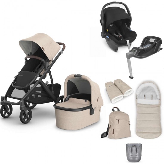 Uppababy VISTA V3 + Mesa + Base Travel System Bundle + 4 Piece Accessory Pack, Liam