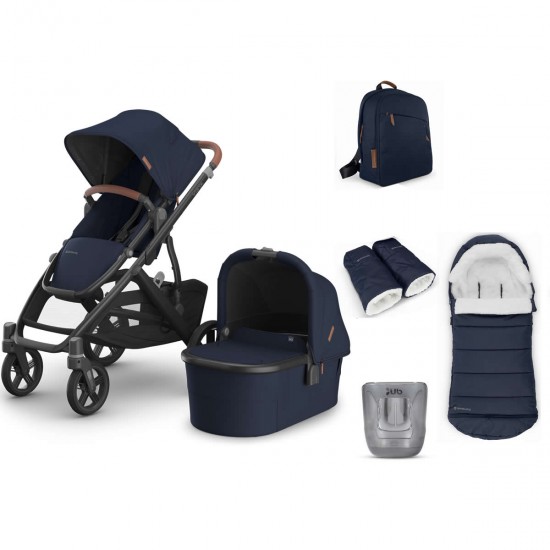 Uppababy VISTA V3 Pushchair & Pram + 4 Piece Accessory Bundle, Noa