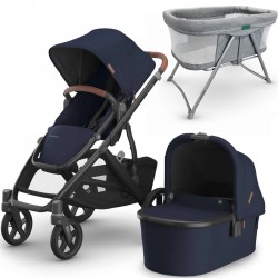 Uppababy VISTA V3 Pushchair & Pram + FREE Bedside Crib, Noa