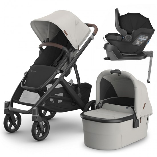 Uppababy VISTA V3 + Mesa + Base Travel System Bundle, Savannah