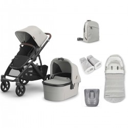 Uppababy VISTA V3 Pushchair & Pram + 4 Piece Accessory Bundle, Savannah