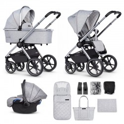 Venicci Tinum 2.0, 3 in 1 Travel System Bundle - City Grey