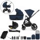 Venicci Tinum Edge 3 in 1 + Base Complete Travel System Bundle + Parasol & Height Adjuster, Ocean