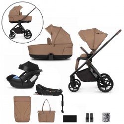 Venicci Claro 3 in 1 + Base Complete Cybex Aton 5 Travel System Bundle, Caramel