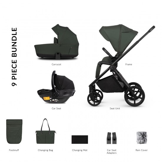 Venicci Claro 3 in 1 Travel System Bundle, Forest