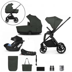 Venicci Claro 3 in 1 + Base Complete Cybex Aton 5 Travel System Bundle, Forest