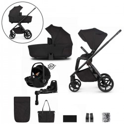 Venicci Claro 3 in 1 with Tiago 360 Car Seat + Base Complete Travel System Bundle, Noir