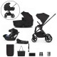 Venicci Claro 3 in 1 + Base Complete Cybex Aton 5 Travel System Bundle, Noir