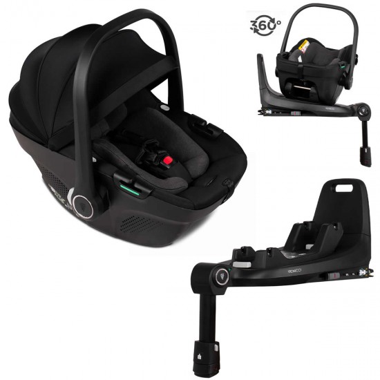 Venicci Tiago i-Size Car Seat & 360 Isofix Base, Black