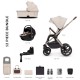 Venicci Upline 2 - 3 in 1 + Base Complete Travel System Bundle, Stone Beige