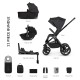 Venicci Upline 2 - 3 in 1 + Base Complete Travel System Bundle, All Black