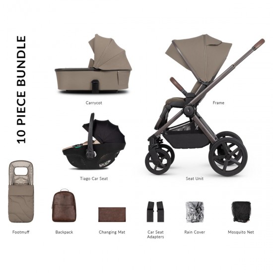 Venicci Upline 2 SE - 3 in 1 Travel System Bundle, Powder