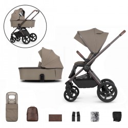 Venicci Upline 2 SE - 2 in 1 Pram - 9 Piece Bundle, Powder