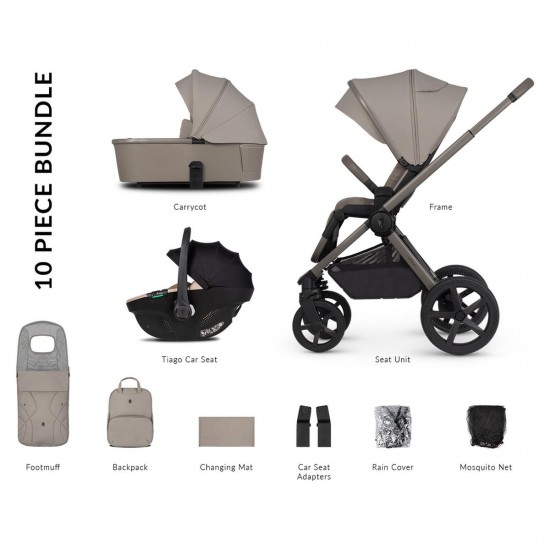 Venicci Upline 2 - 3 in 1 Travel System Bundle, Taupe