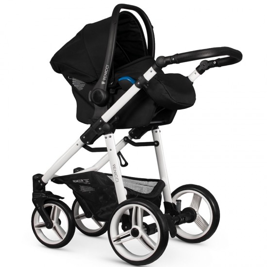 venicci pram black and white