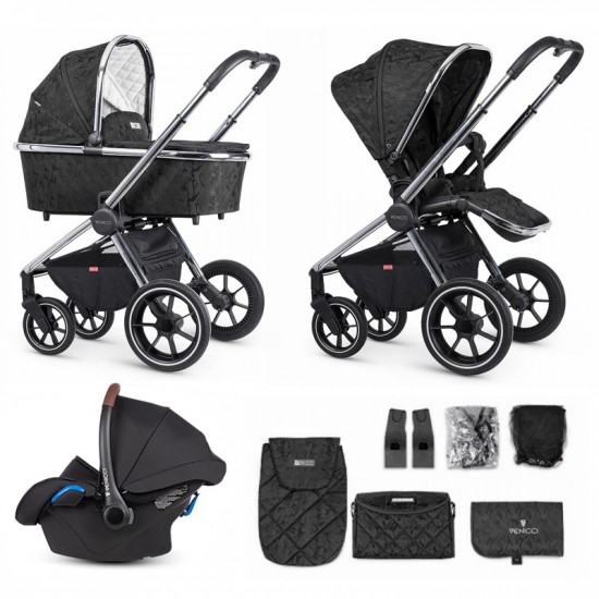 Venicci Tinum 3 in 1 Travel System Bundle, Camo Black