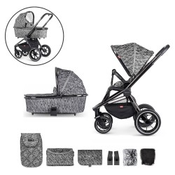 Venicci Tinum 11 Piece 2 in 1 Pram Bundle, Camo Grey