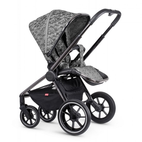 Venicci Tinum 3 in 1 Travel System Bundle, Camo Grey