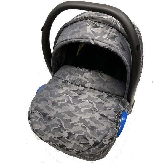 Venicci Tinum 3 in 1 Travel System Bundle, Camo Grey