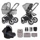 Venicci Tinum 12 Piece Travel System Bundle, Grey / Denim Black