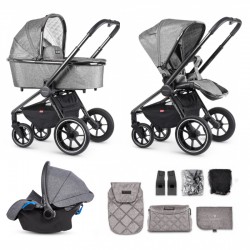 Venicci Tinum 3 in 1 Travel System Bundle, Grey