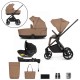 Venicci Claro 3 in 1 + Base Complete Travel System Bundle, Caramel