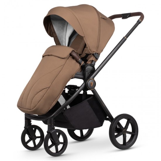 Venicci Claro 3 in 1 + Base Complete Travel System Bundle, Caramel