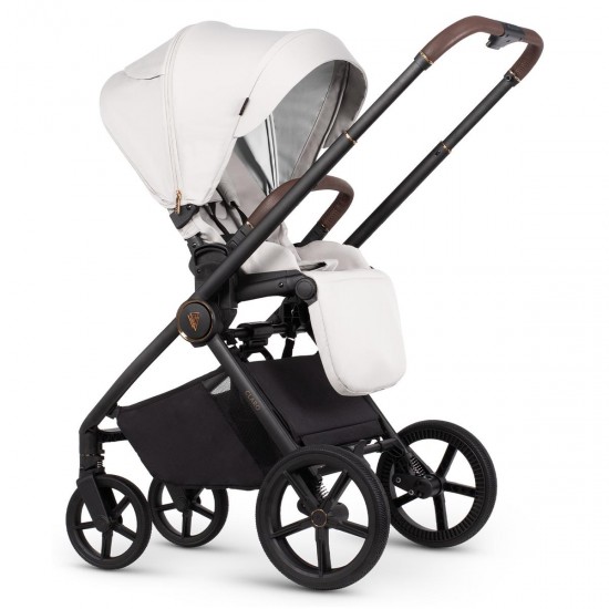 Venicci Claro 3 in 1 + Base Complete Travel System Bundle, Vanilla