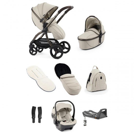 egg 3 Luxury Shell i-Size Travel System Bundle, Cashmere