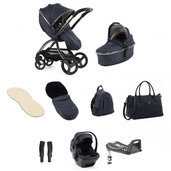 egg 3 Luxury Shell i-Size Travel System Bundle + FREE Overnight Bag, Celestial